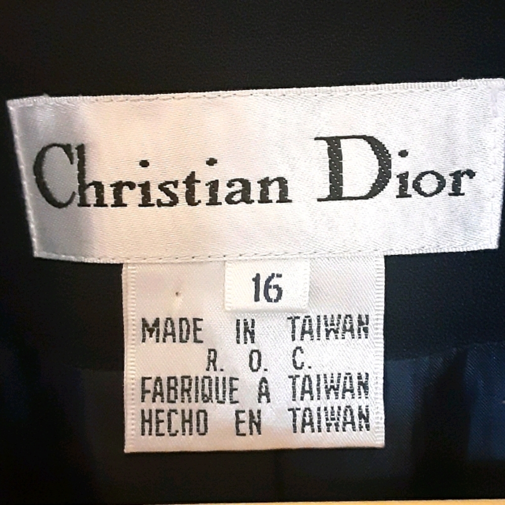 🎇HP🎆VINTAGE DIOR Navy Blazer Pearl Buttons - Picture 7 of 8